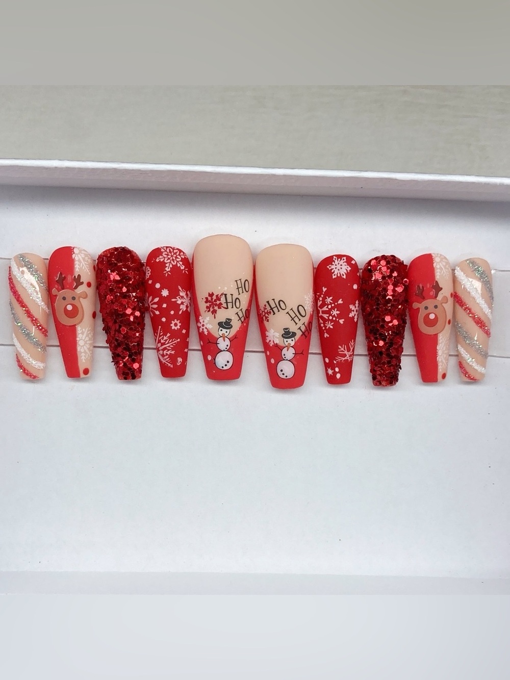 Christmas design Acrylic Press-On Nails